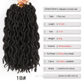 Extensiones de cabello de ganchillo rizado sintético suave Faux Locs